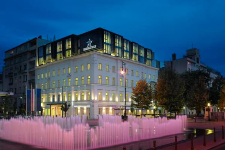 Exterior at night